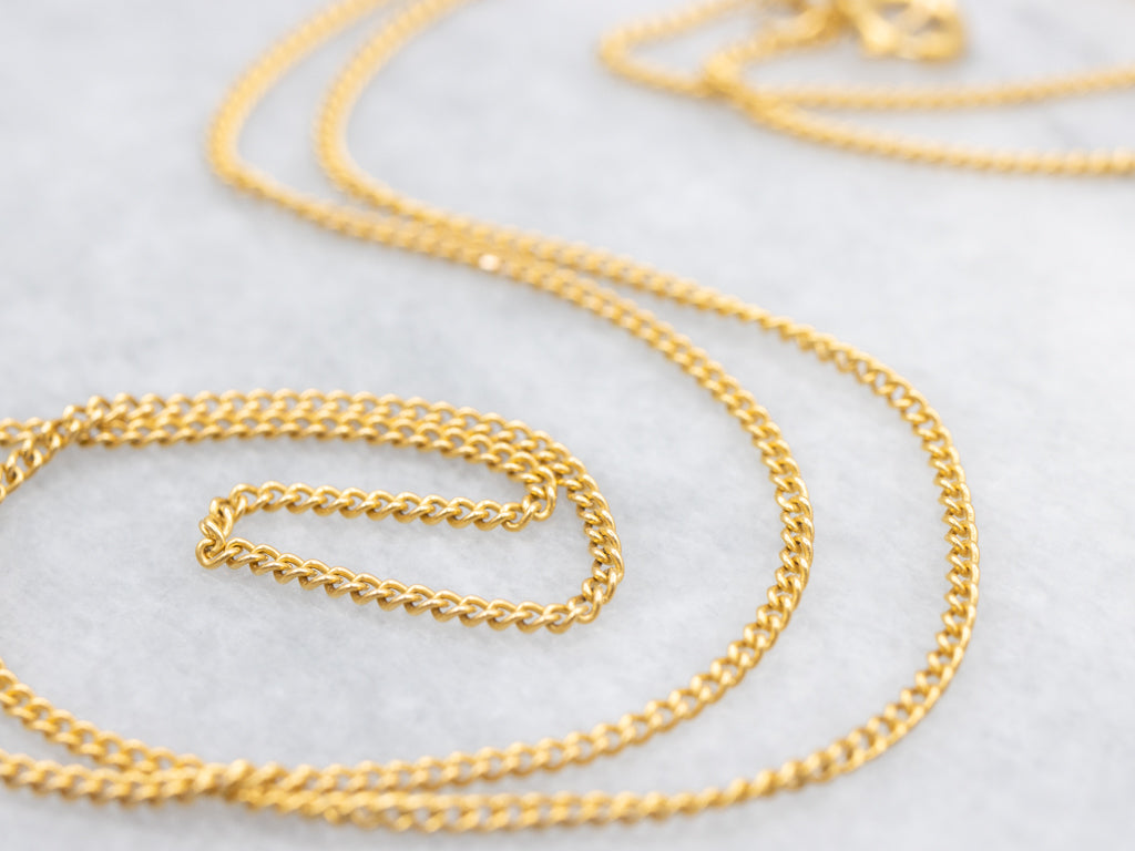 800 Yellow Gold Curb-Link Chain
