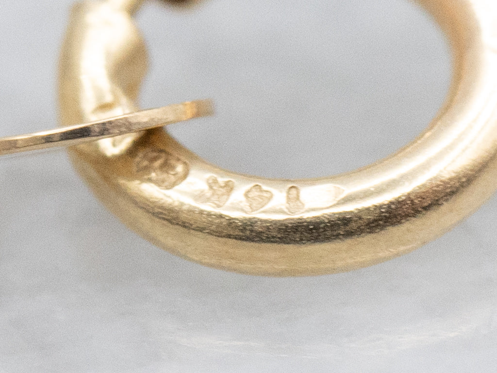 Yellow Gold Freshwater Pearl Station-Link Bracelet