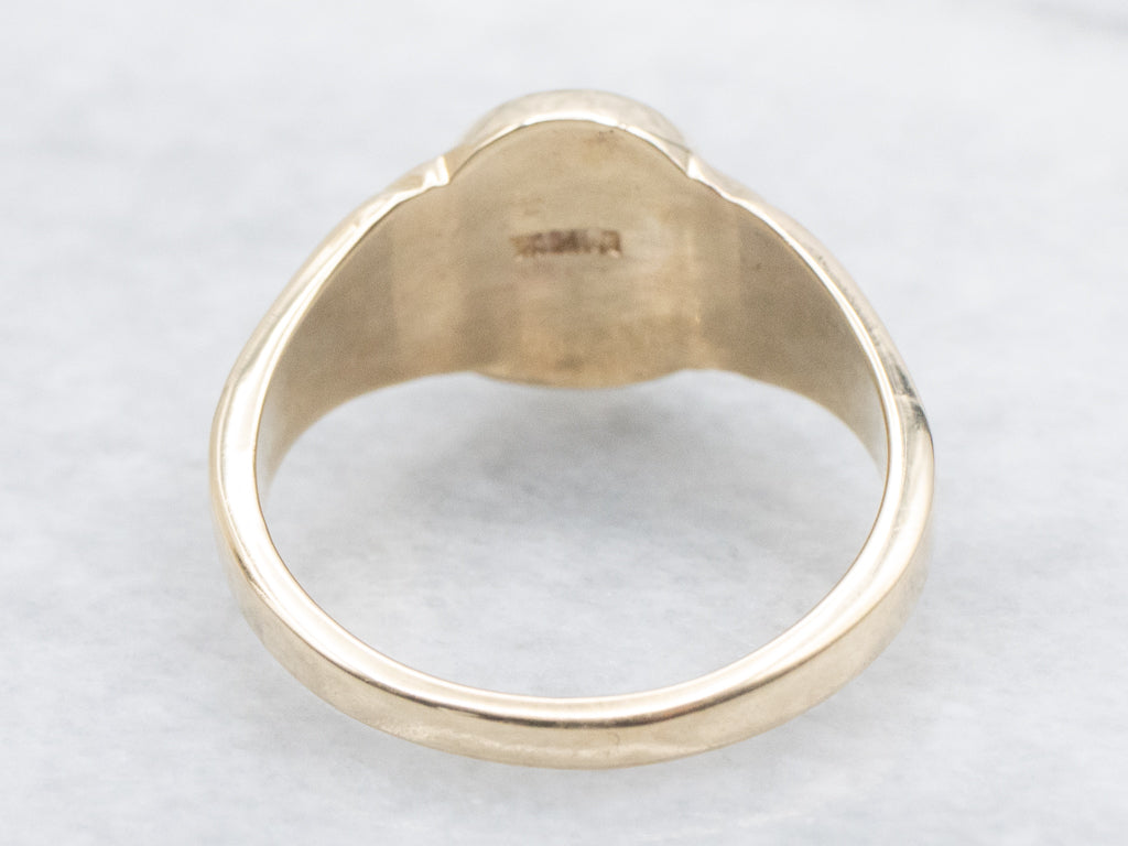 Plain Yellow Gold Signet Ring