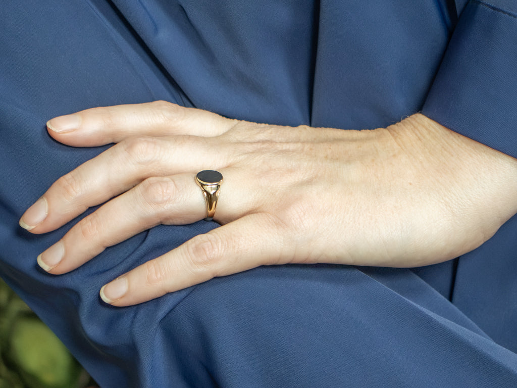 Plain Yellow Gold Signet Ring
