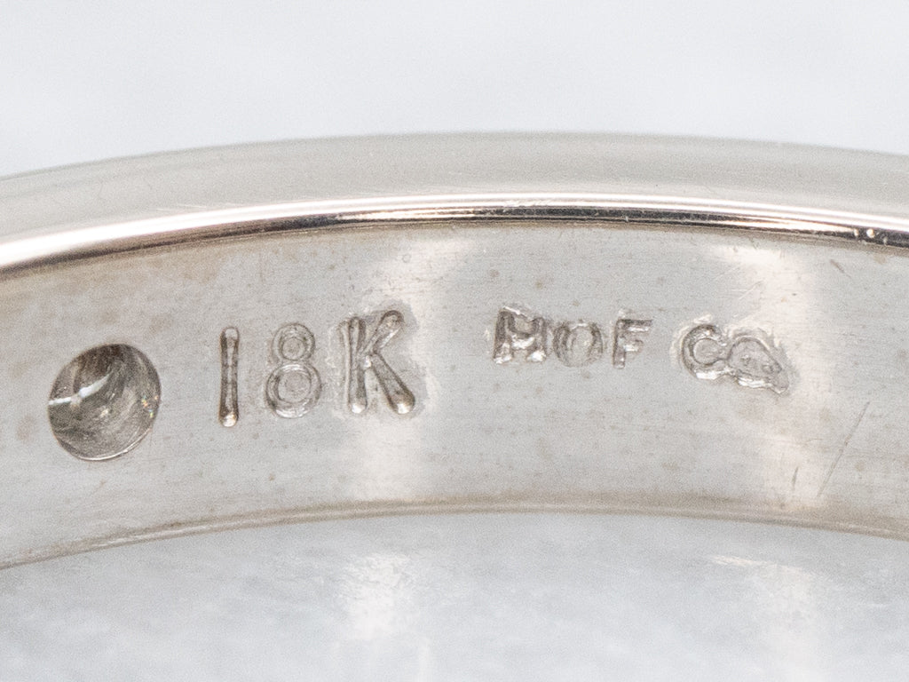 Channel-Set Diamond White Gold Eternity Band with Milgrain Edge