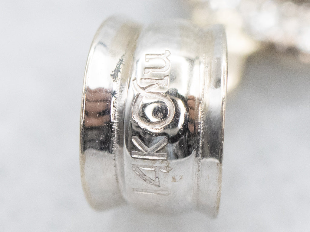 White Gold Bezel-Set Diamond Halo Pendant