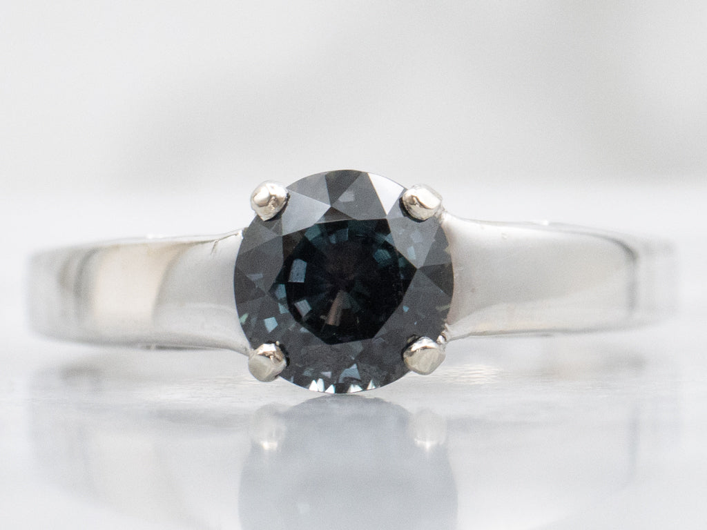 Color-Change Sapphire White Gold Solitaire Ring