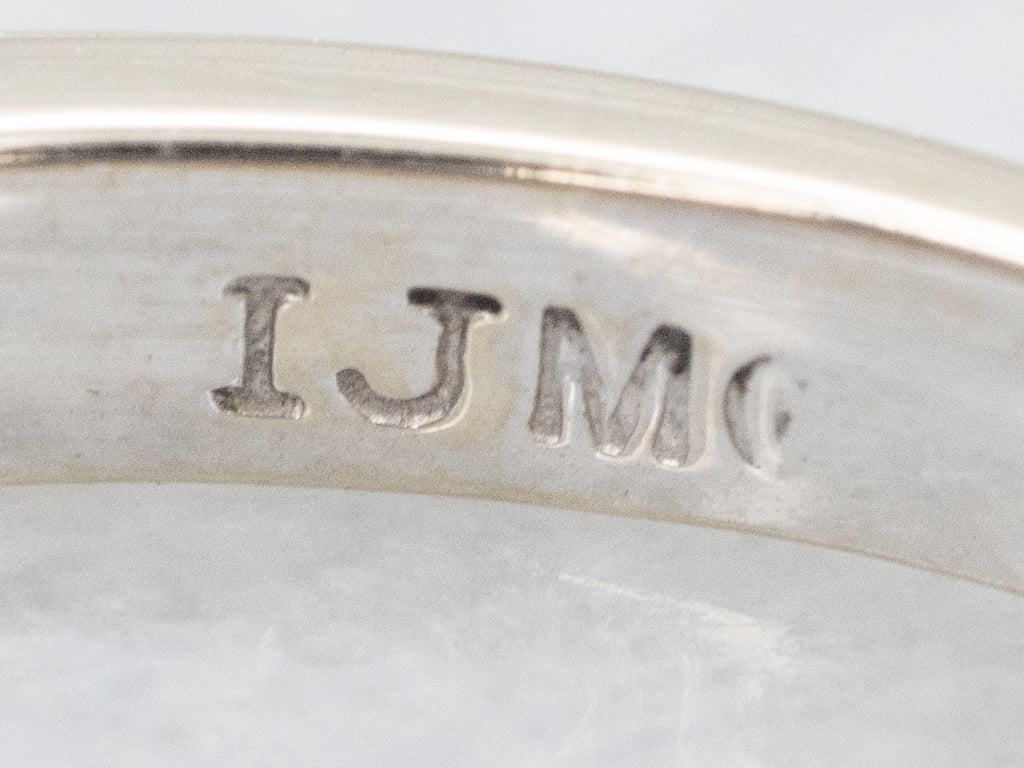 Round-Cut Pink Sapphire White Gold Band