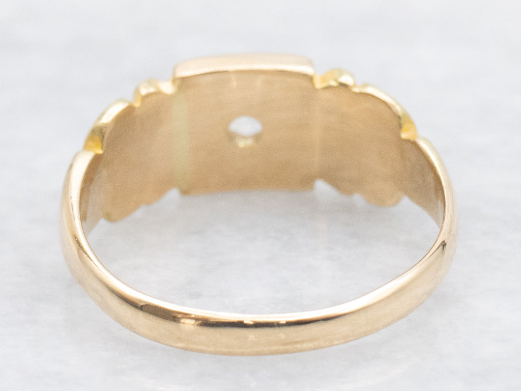 Antique Gold Rose-Cut Diamond Starburst Ring