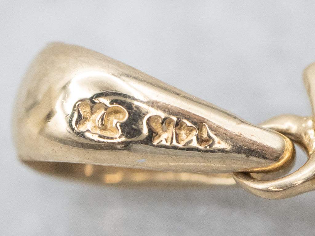 Princess-Cut Diamond Yellow Gold Cross Pendant