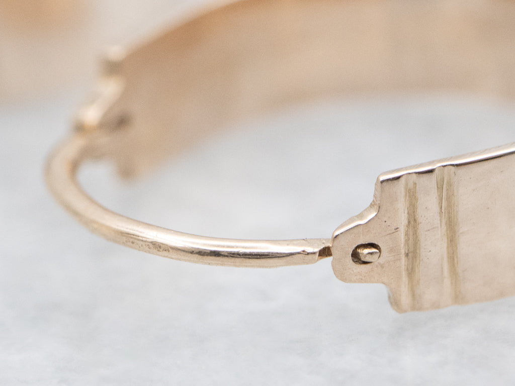 Flat Rose Gold Hoop Earrings