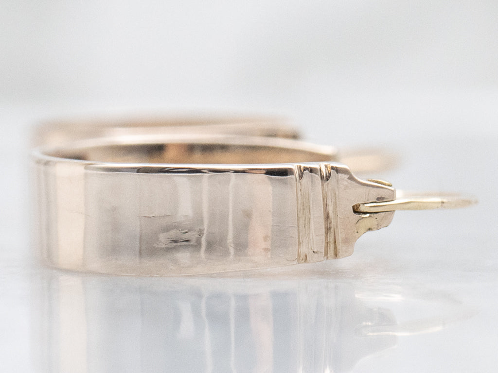 Flat Rose Gold Hoop Earrings
