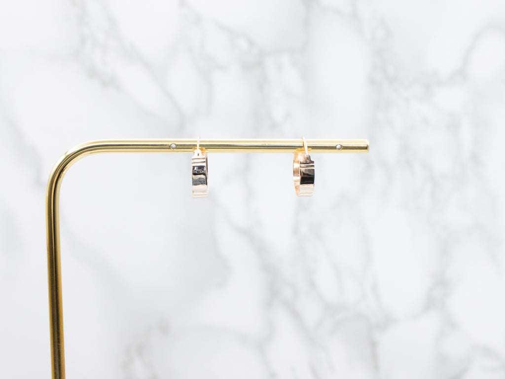 Flat Rose Gold Hoop Earrings