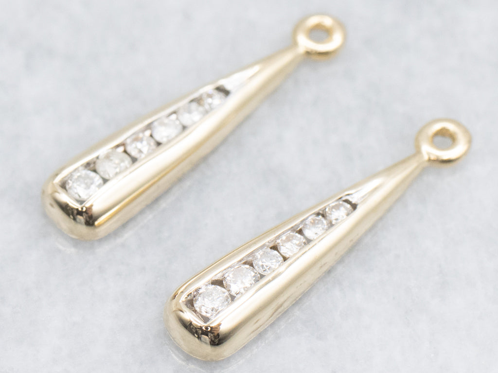 Channel-Set Diamond Teardrop Earrings Jackets