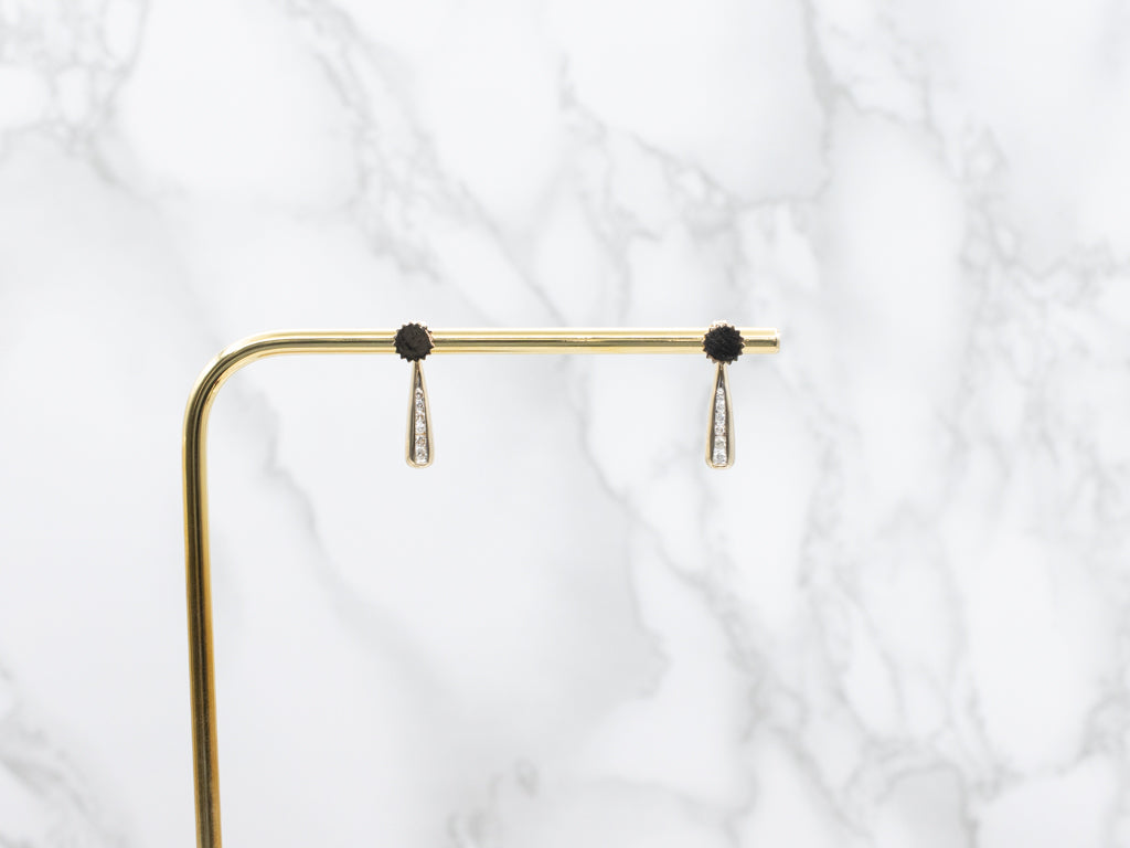 Channel-Set Diamond Teardrop Earrings Jackets