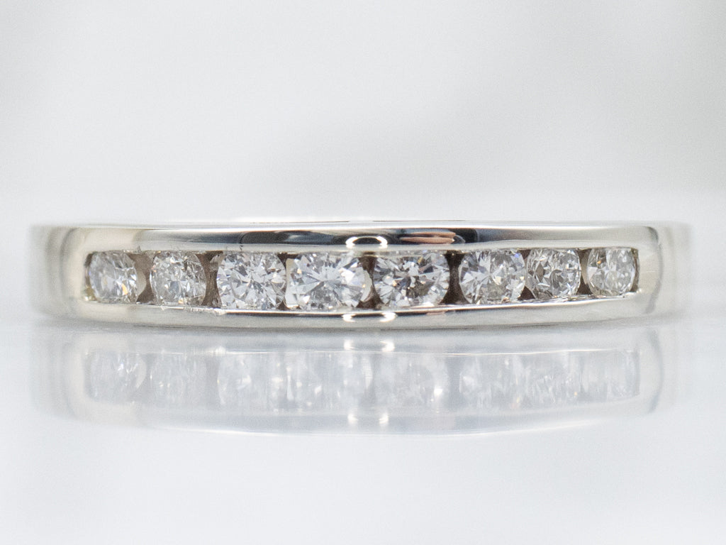 White Gold Channel-Set Diamond Band