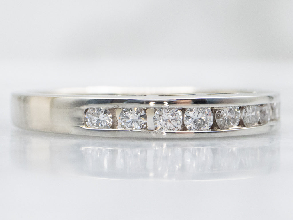 White Gold Channel-Set Diamond Band