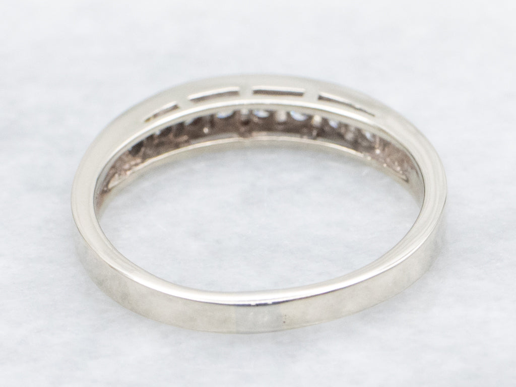 White Gold Channel-Set Diamond Band