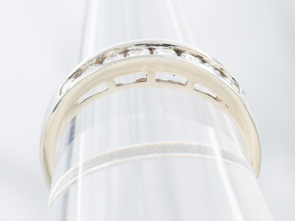 White Gold Channel-Set Diamond Band