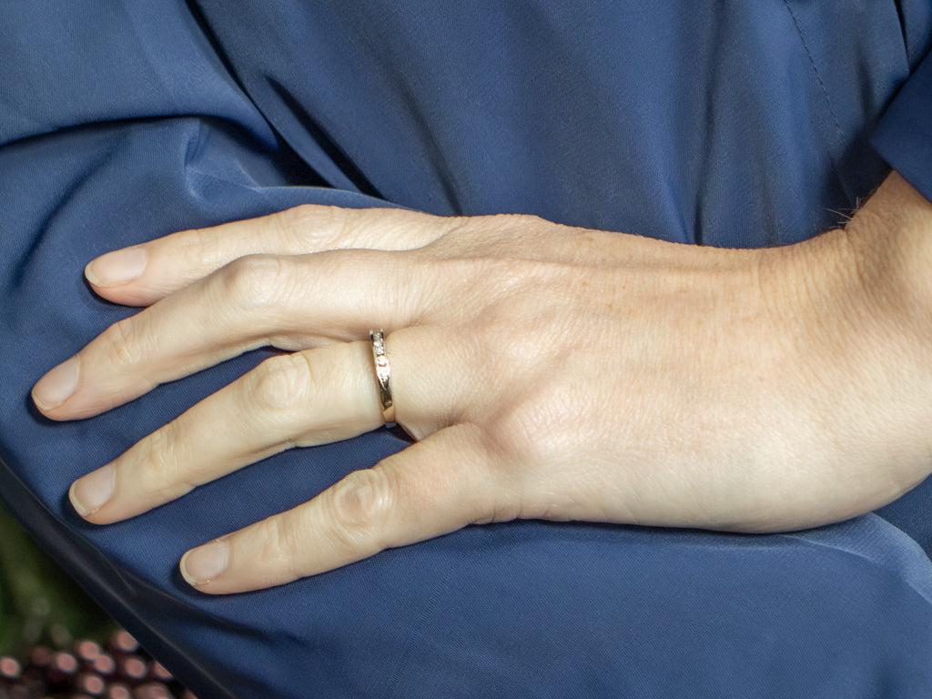 White Gold Channel-Set Diamond Band