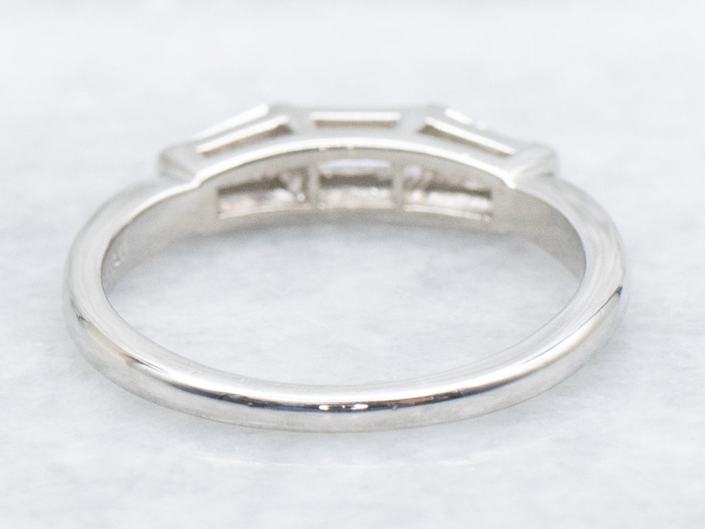 Vintage Platinum Mix-Cut Diamond Band