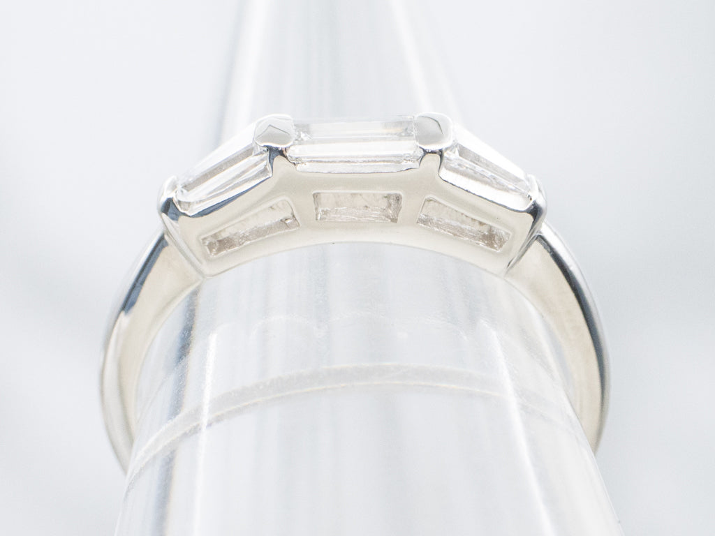 Vintage Platinum Mix-Cut Diamond Band