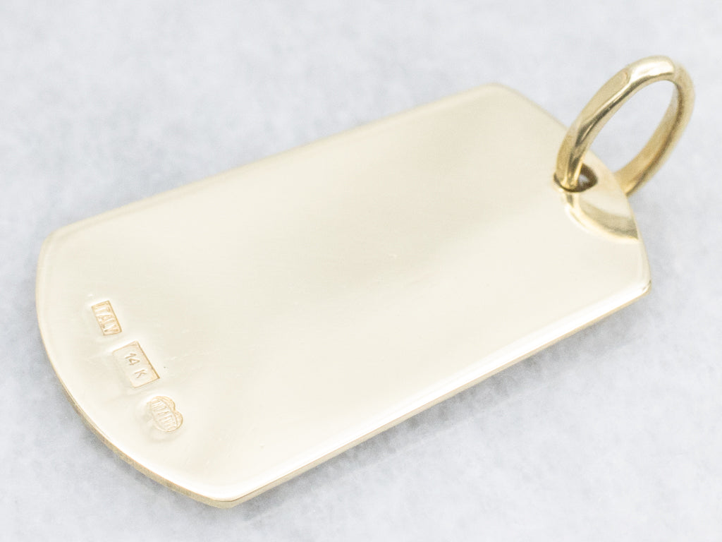 Mother Mary and Baby Jesus Yellow Gold Religious Pendant