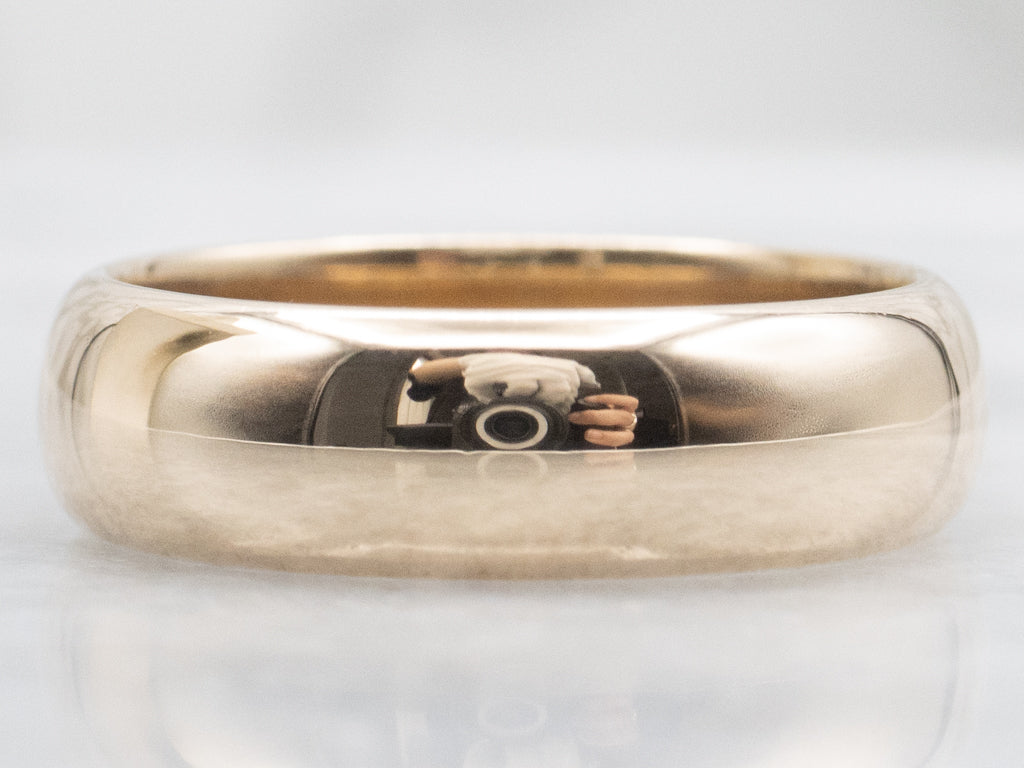 Plain Yellow Gold Wedding Band