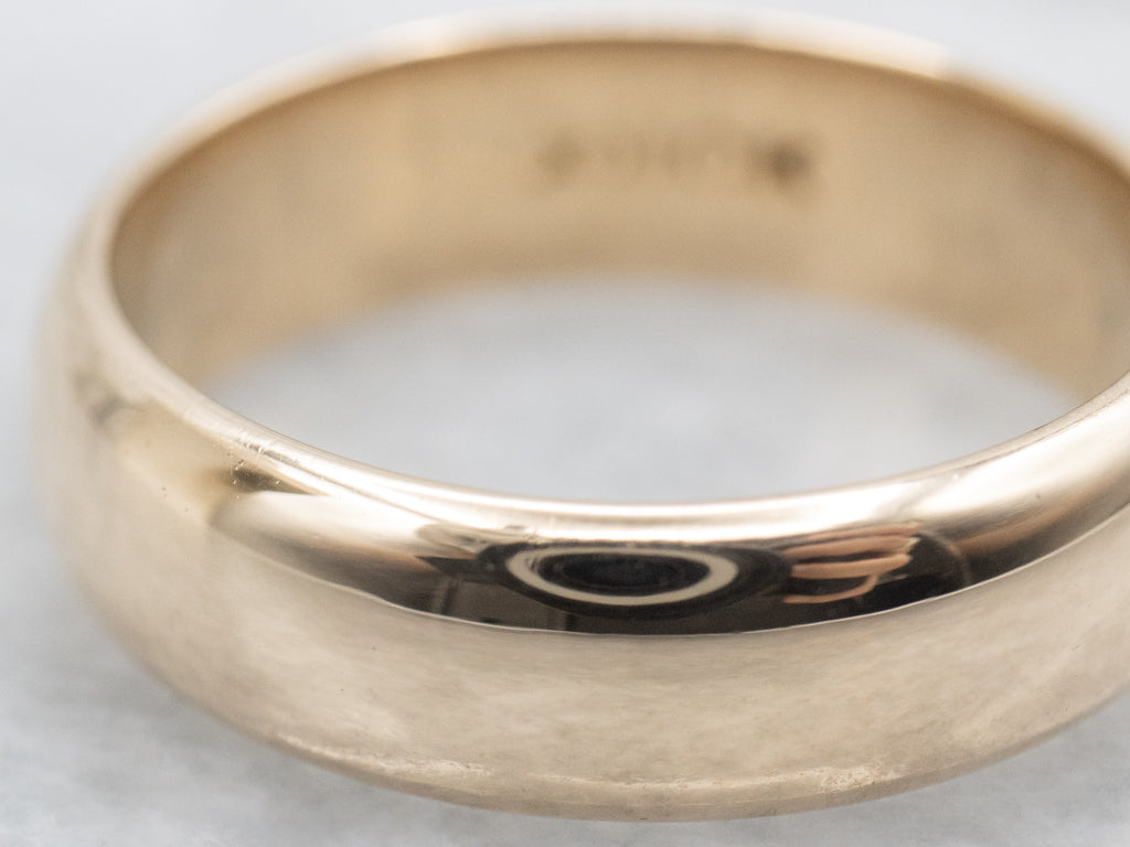 Plain Yellow Gold Wedding Band