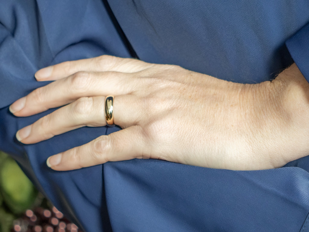 Plain Yellow Gold Wedding Band