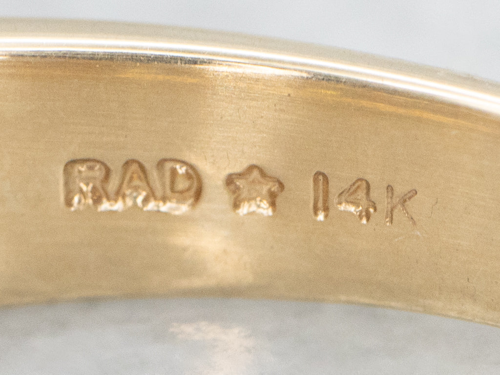 Brilliant Diamond Textured Gold Unisex Band