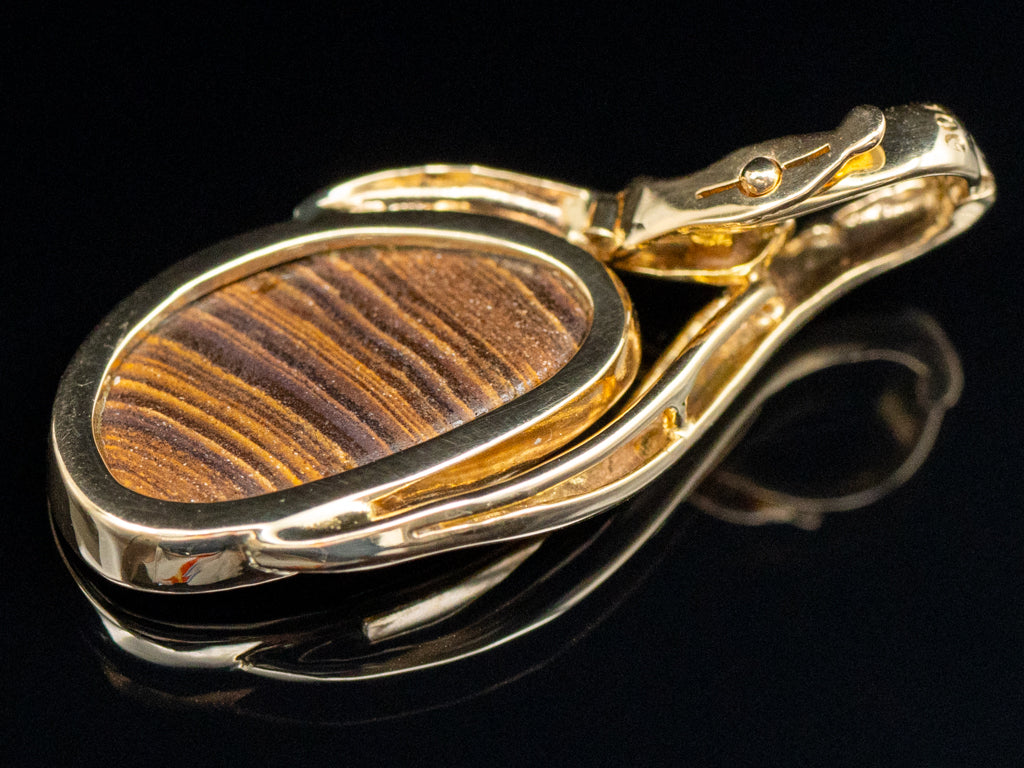 Modern GoldBoulder Opal Pendant with Enhancer Bail