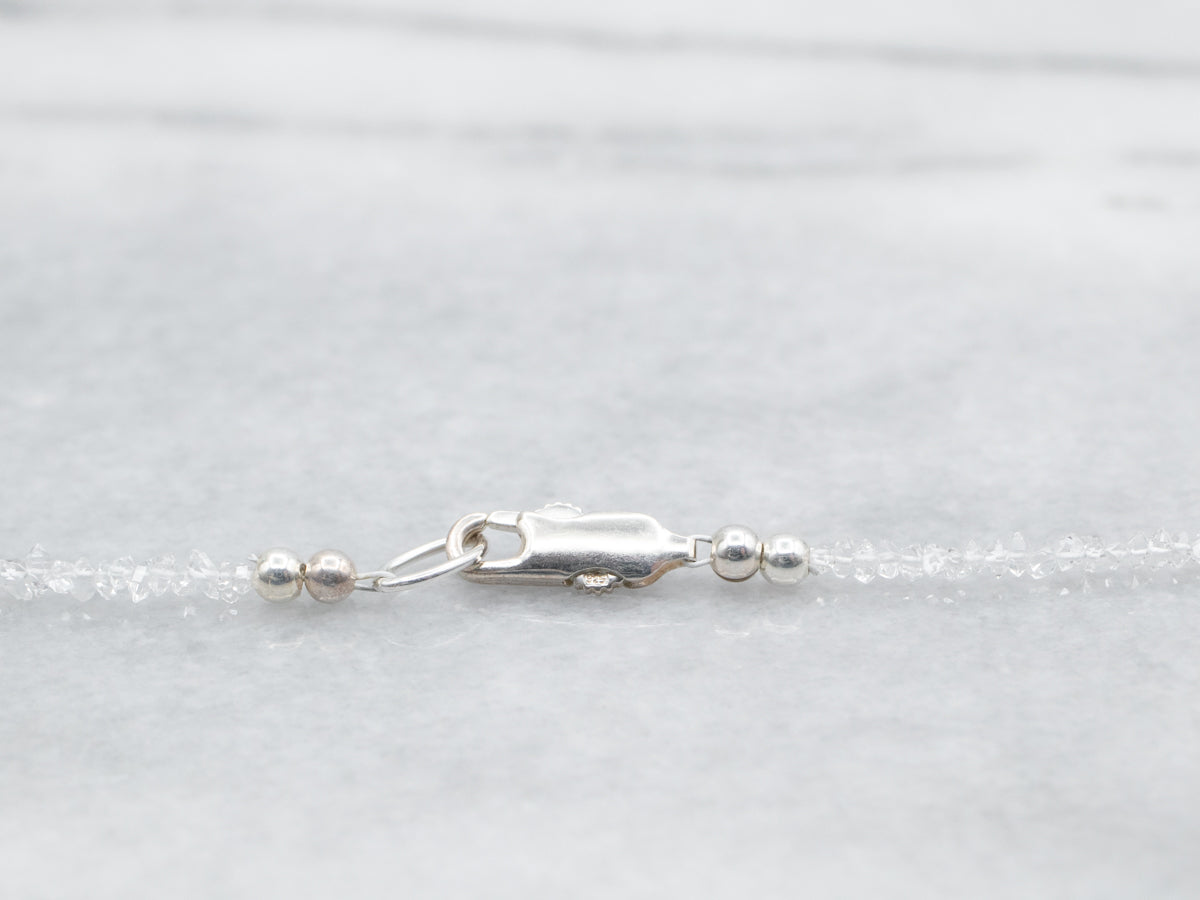Sterling Silver Herkimer Diamond Quartz Strand Necklace