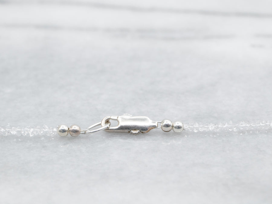 Sterling Silver Herkimer Diamond Quartz Strand Necklace