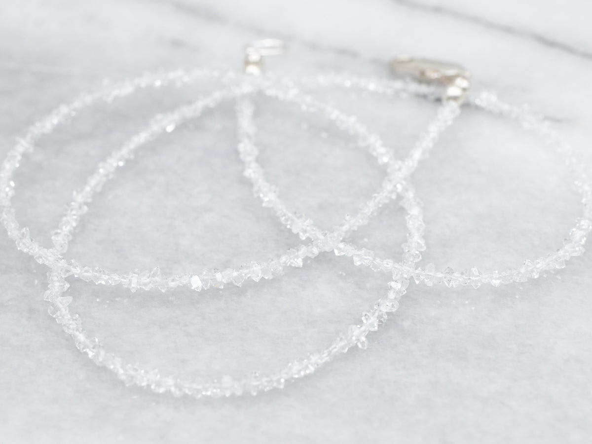 Sterling Silver Herkimer Diamond Quartz Strand Necklace