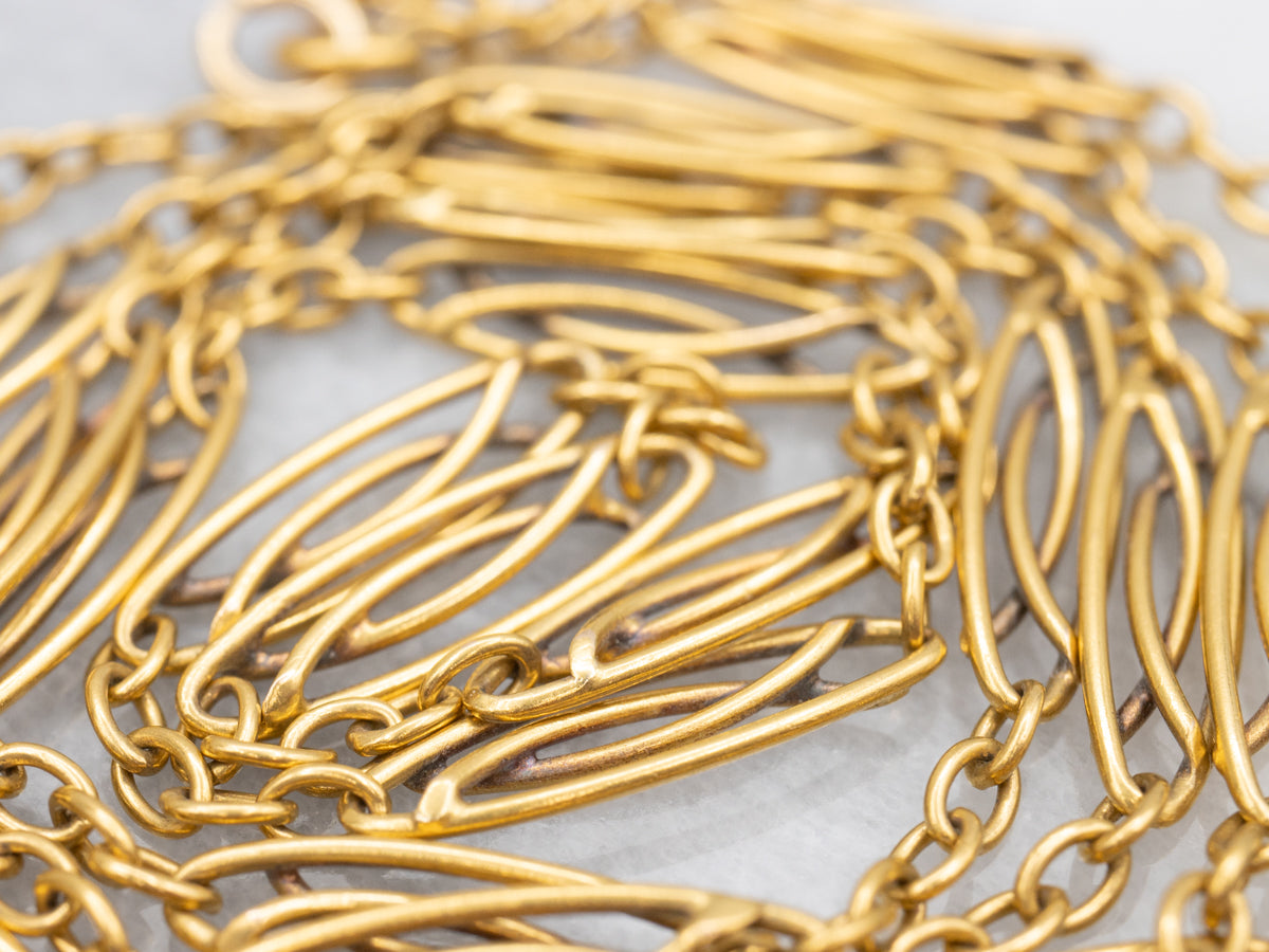 Beautiful Vintage Filigree Link Necklace with Spring Ring Clasp