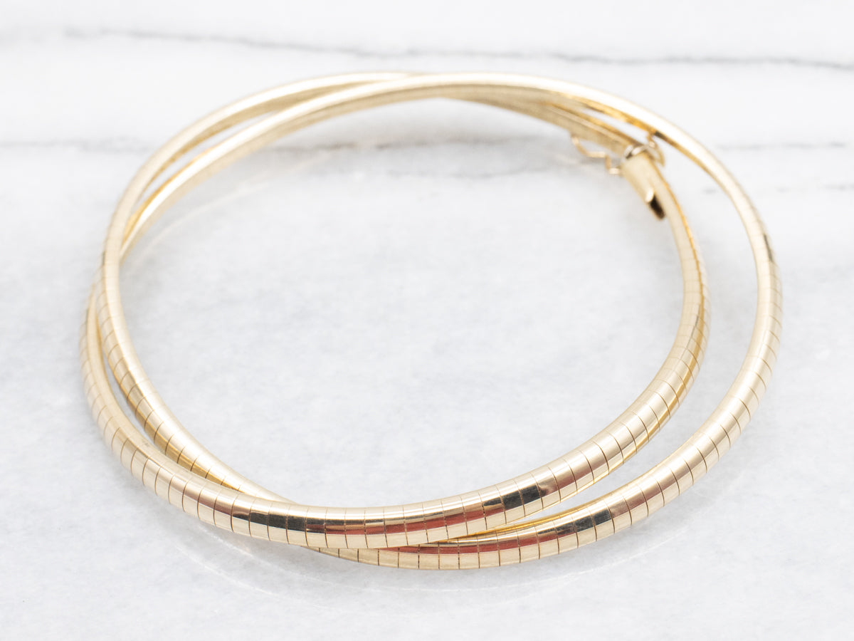 Italian Gold Omega Chain Necklace