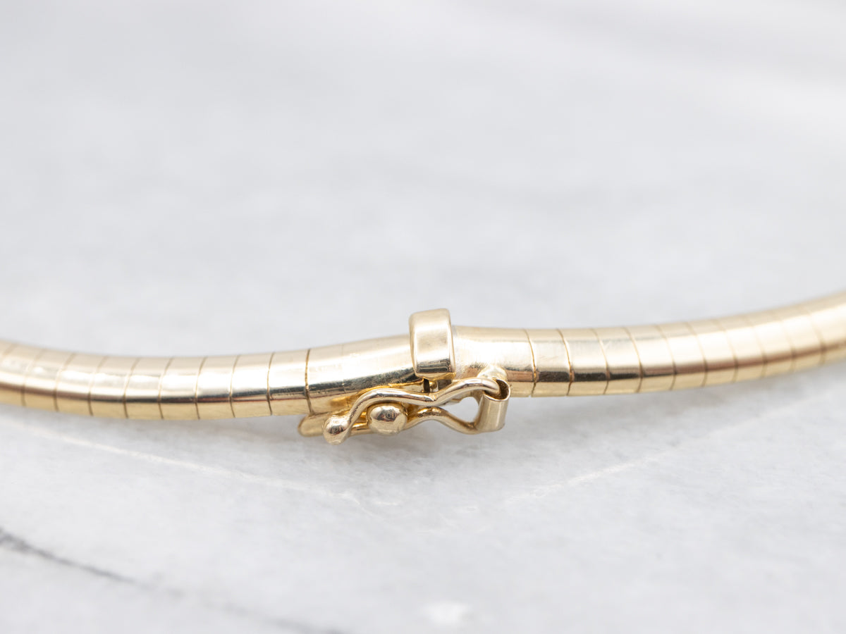 Italian Gold Omega Chain Necklace