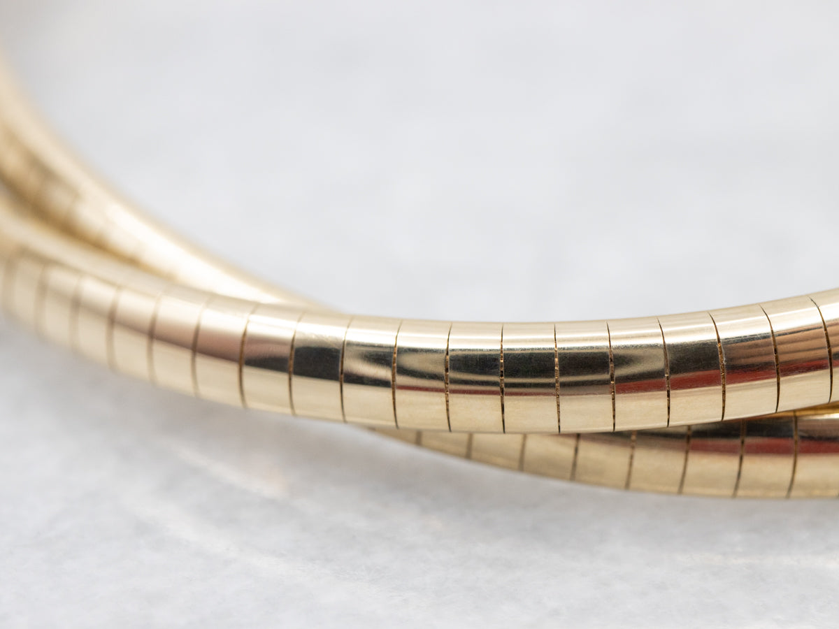 Italian Gold Omega Chain Necklace