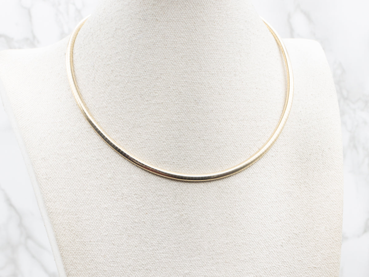 Italian Gold Omega Chain Necklace