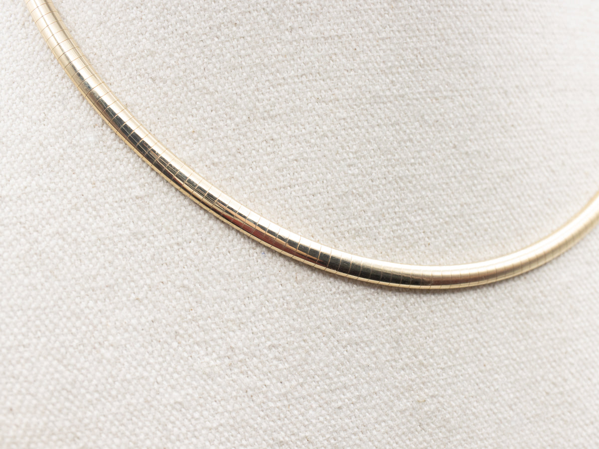 Italian Gold Omega Chain Necklace