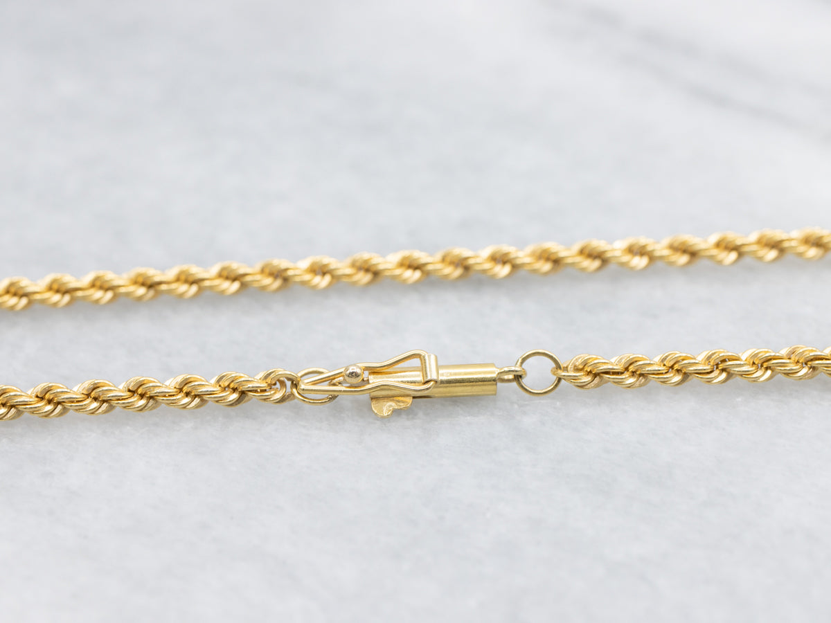 18K Yellow Gold Heavy Rope Twist Chain