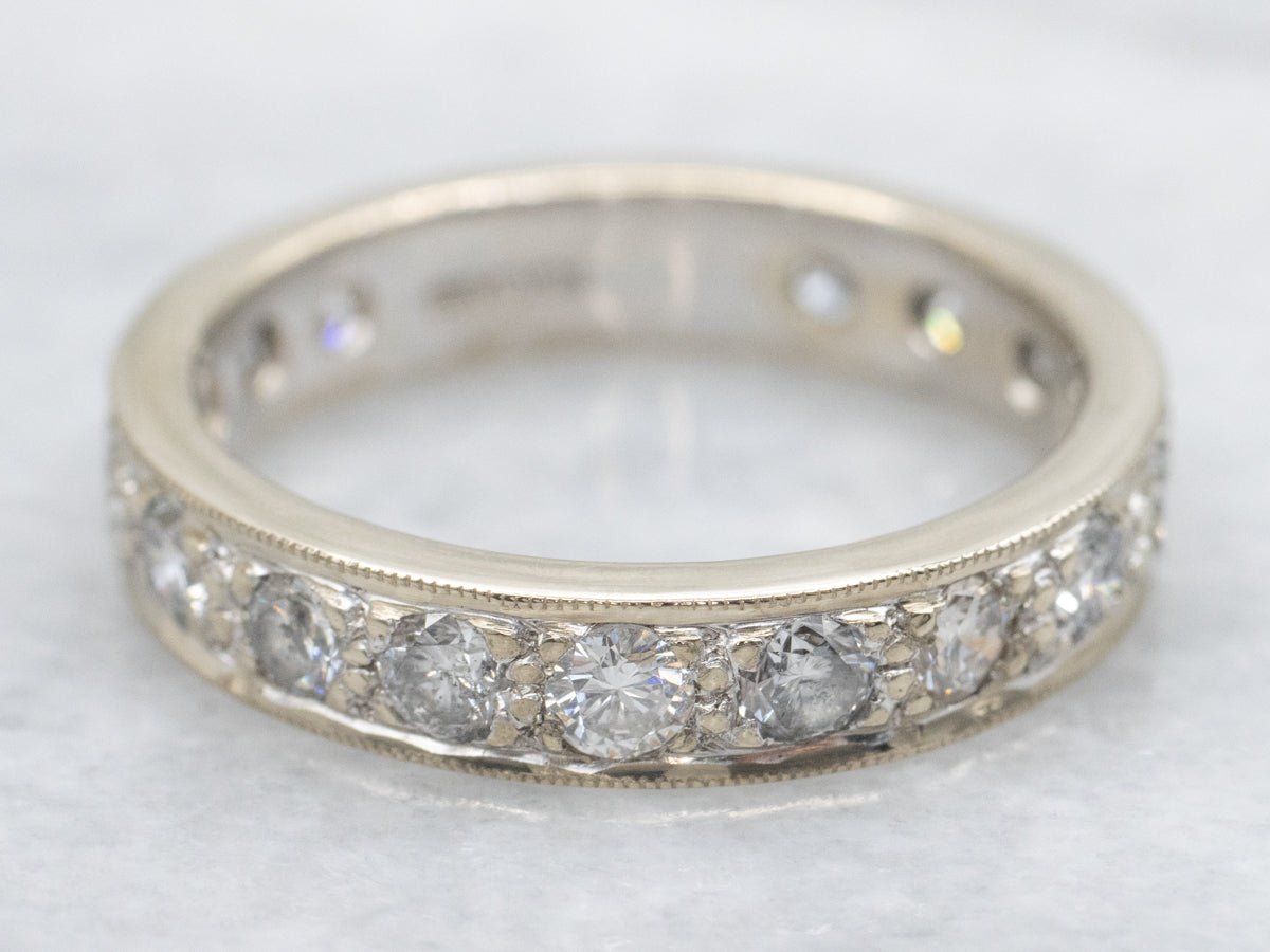 14-Karat White Gold Diamond Eternity Band