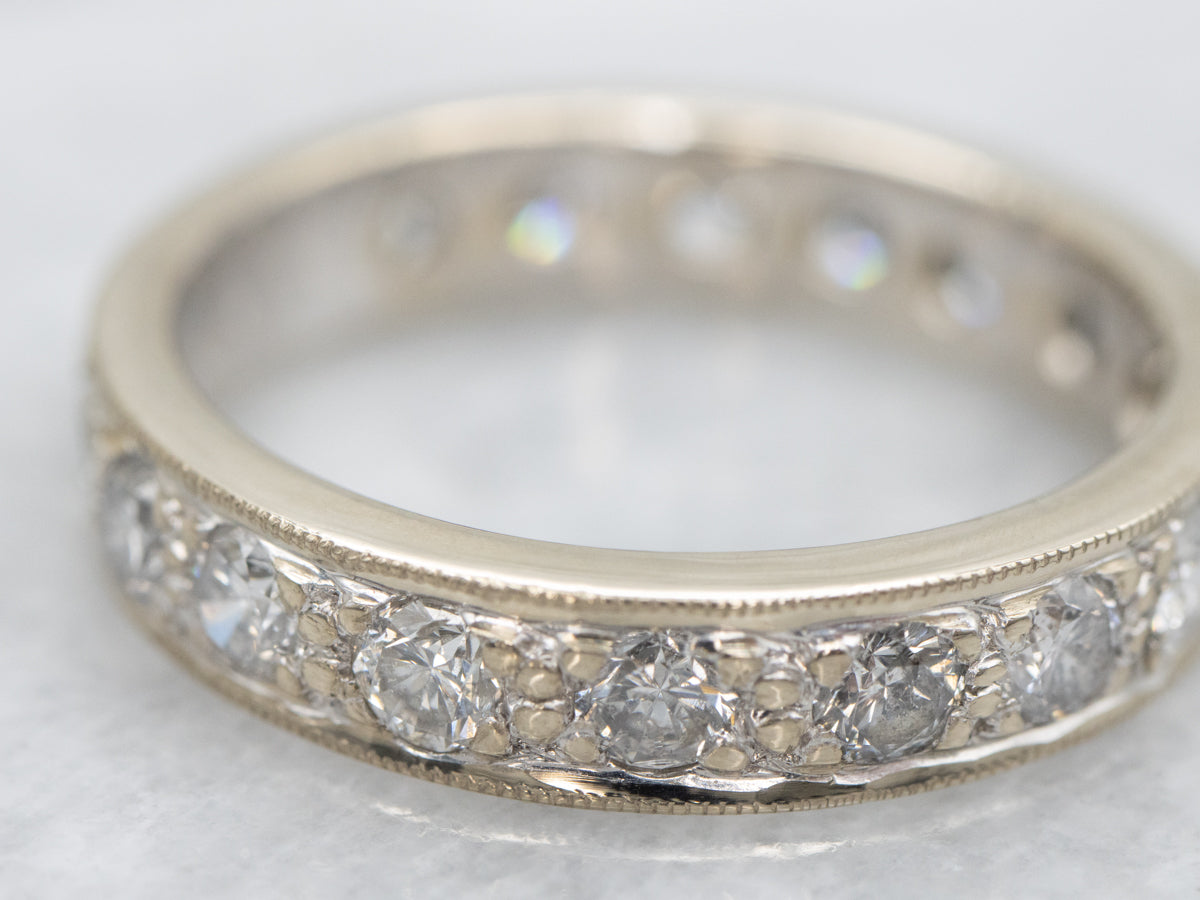 14-Karat White Gold Diamond Eternity Band