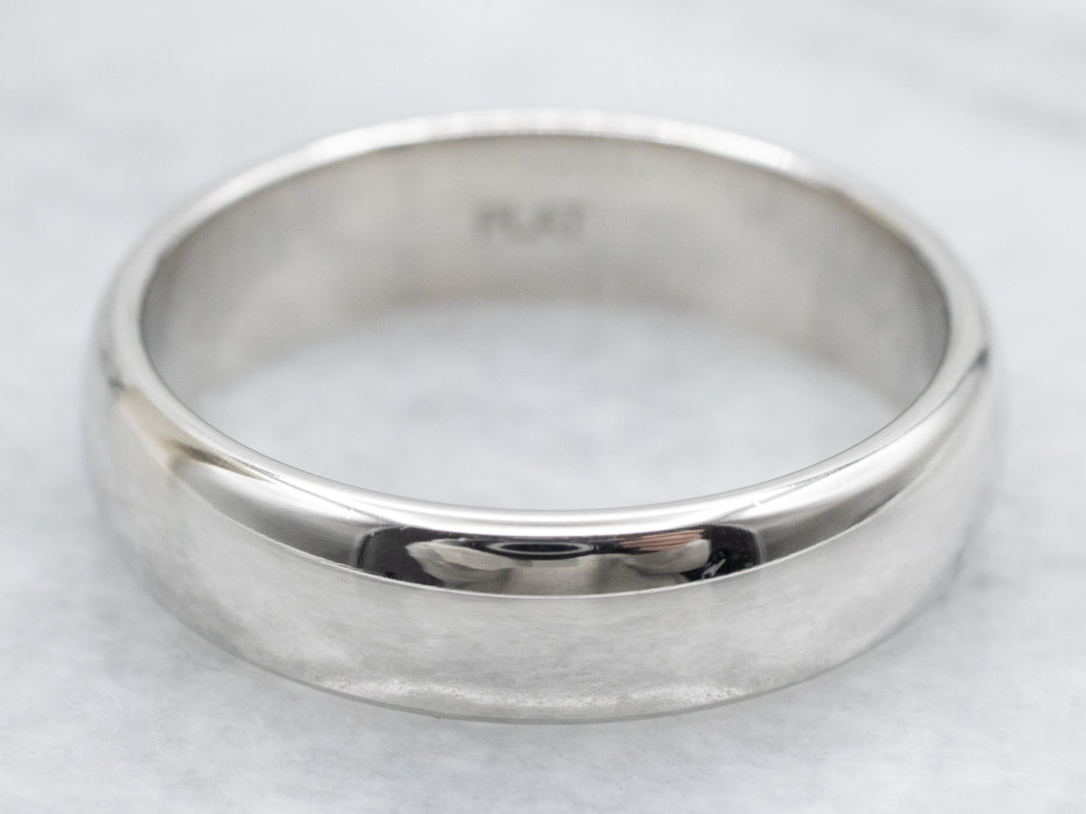 Simple Men's Platinum Wedding Band