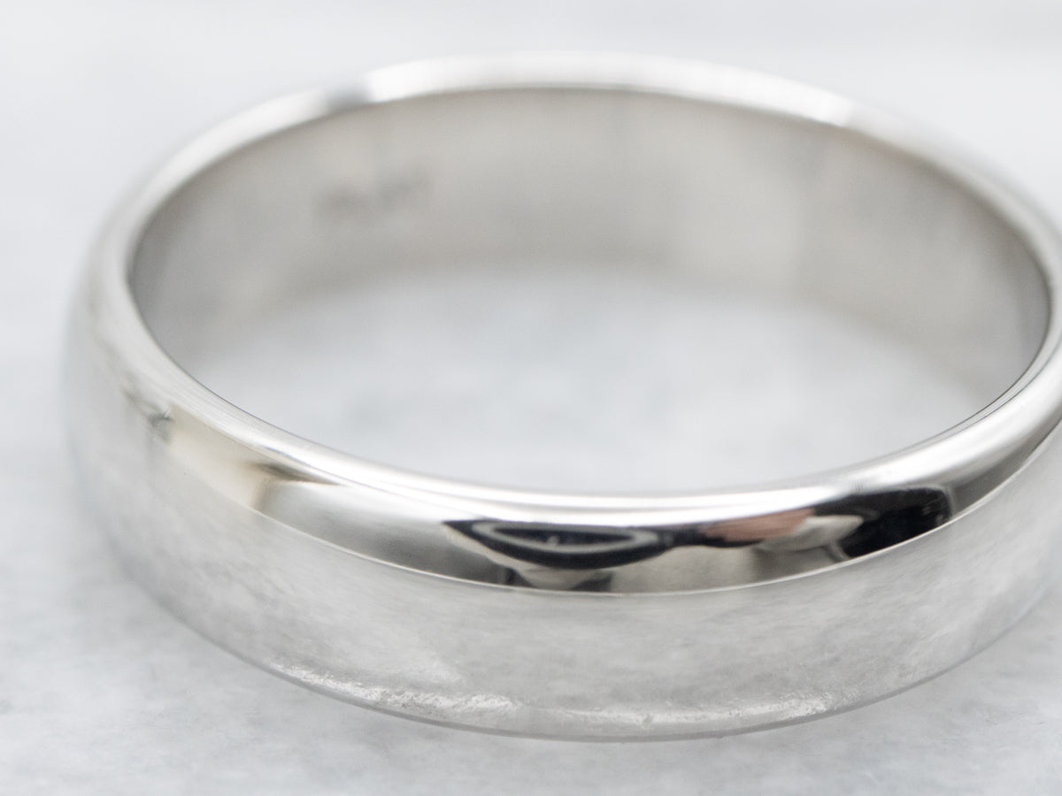 Simple Men's Platinum Wedding Band