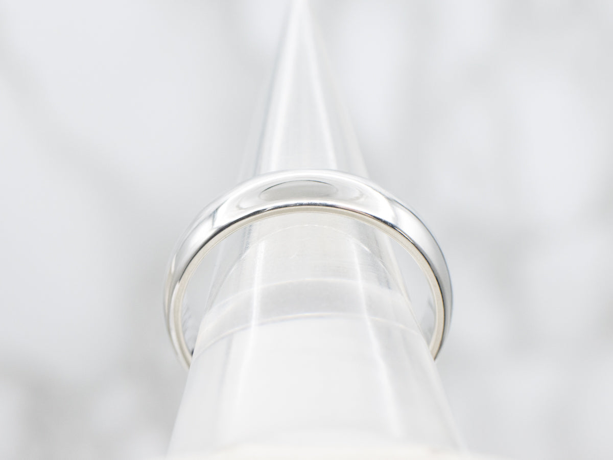 Simple Men's Platinum Wedding Band