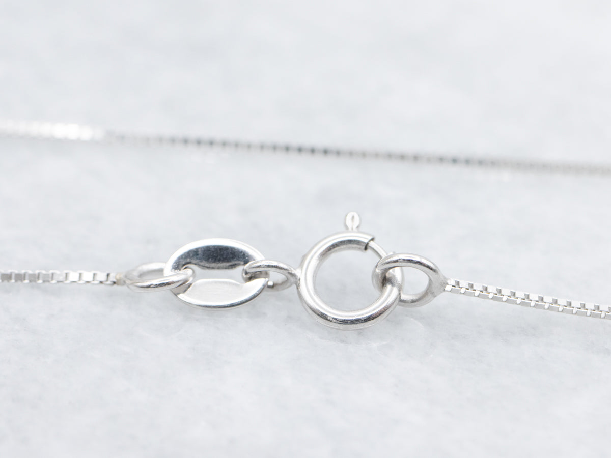Thin 20-Inch White Gold Box Chain