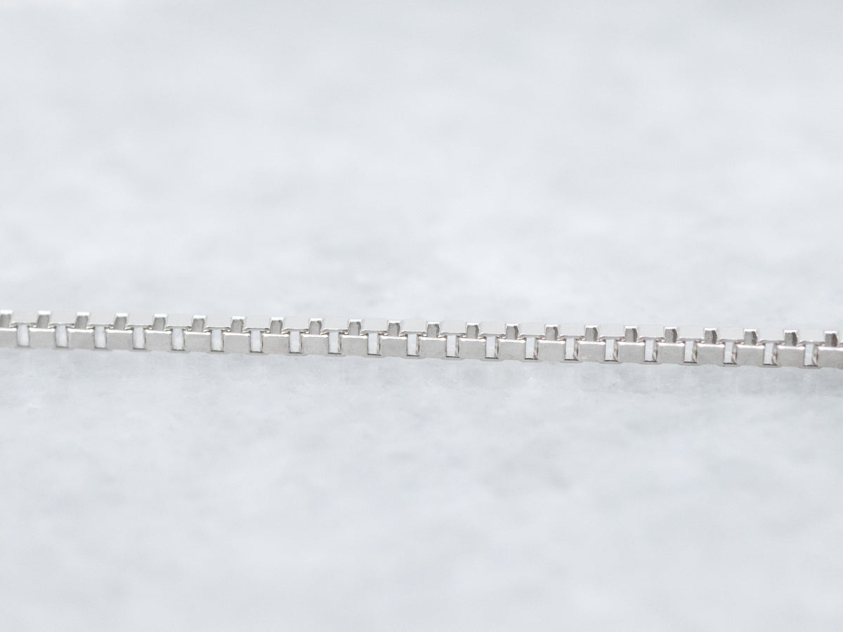 Thin 20-Inch White Gold Box Chain
