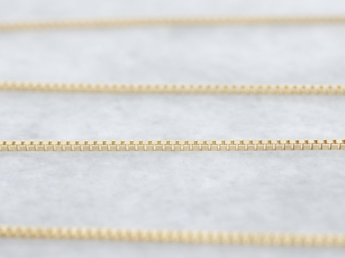 20-Inch Yellow Gold Box Chain