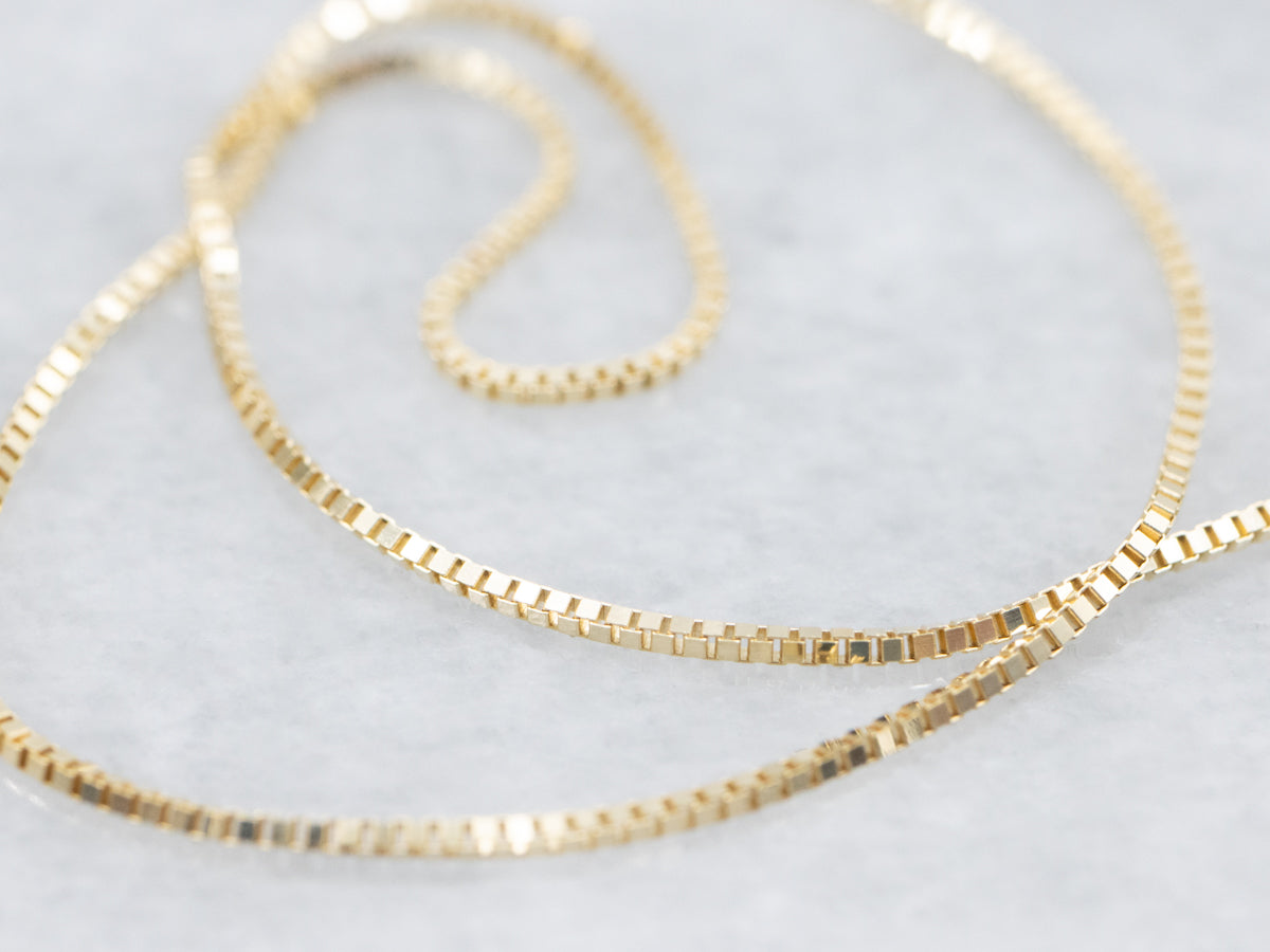 20-Inch Yellow Gold Box Chain