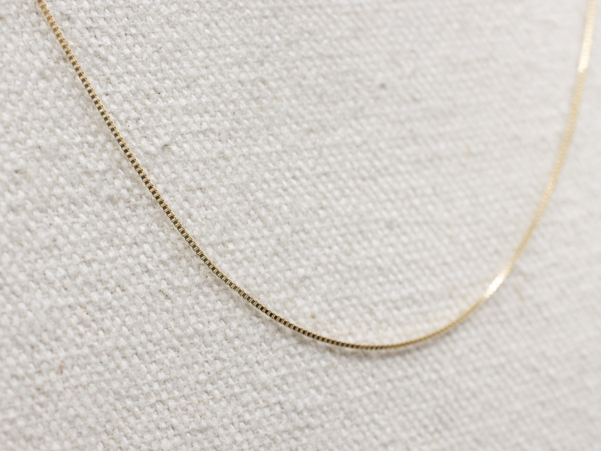20-Inch Yellow Gold Box Chain