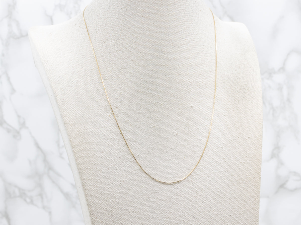 20-Inch Yellow Gold Box Chain