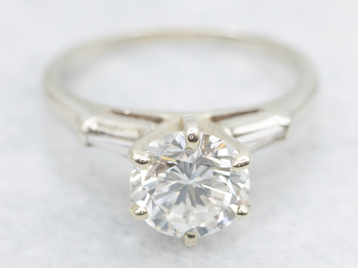 1950s Round Brilliant Cut Diamond Engagement Ring